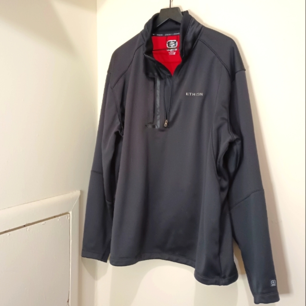 Ogio Quarter Zip Black Fleece Lined Jacket Size 2XLarge